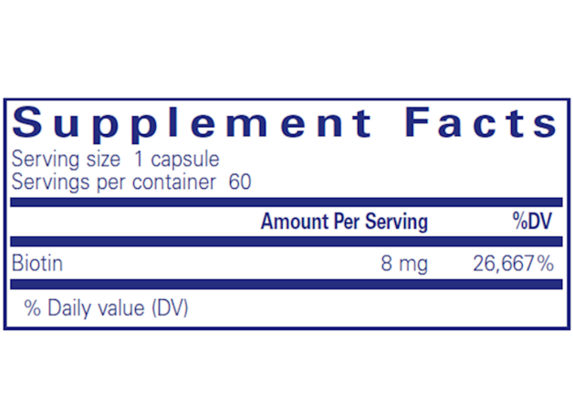 Biotina (8 mg) 120 cápsulas
