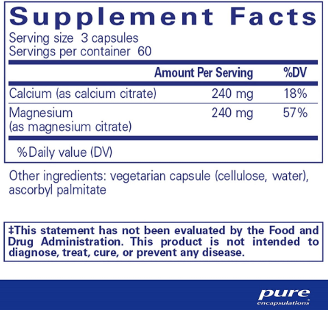 Calcium Magnesium (Citrate) 180 caps