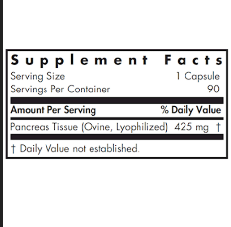 Pancreas Natural Glandular (Lamb)