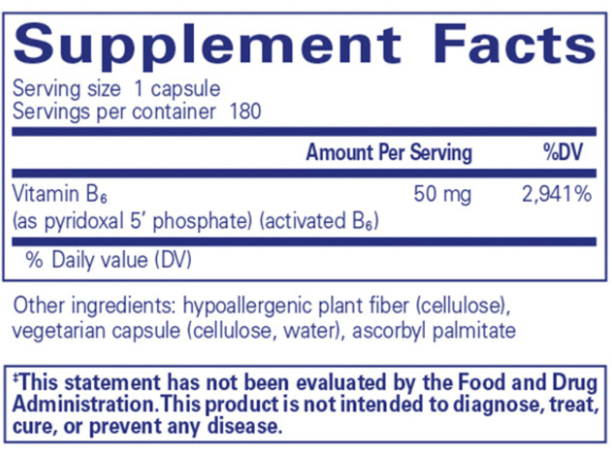 P5P50 (activated B-6) 180 caps